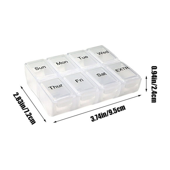 Liquidation! Rewenti Boîte de Vc Divisée pour Sept Jours sur Sept Couleurs Multiples en Option Boîte de Vc Divisée Portable Boîte de Rangement de Vc Boîte de Rangement de Voyage Vc Organisateur de Vc