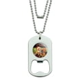 thumbnail image 1 of Christmas Jolly Holidays Santa Graphic Military Dog Tag Bottle Opener Pendant, 1 of 4