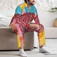 thumbnail image 7 of Naloa Colorful Wool Balls Men’s Pajamas Set - Long Sleeve Button Down Sleep Shirt and Pajama Bottoms Sleepwear Set-XX-Large, 7 of 7