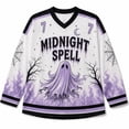 thumbnail image 6 of UDAUDU Women's Halloween Shirts V-Neck Funny Spooky Ghost Print Tee Holiday Long Sleeve Game Day Jersey Breathable Trendy Outfit 4XL, 6 of 8