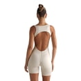 thumbnail image 3 of xiaxaixu Women's Open Back Romper, Sleeveless Solid Color Tank Tops Bodycon Jumpsuit Shorts, 3 of 6