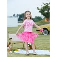 thumbnail image 3 of Barbie Girls Dresses Sets 3 Piece Outfit Set Graphic T-Shirt Plaid Tulle Skirt with Scrunchie Girls Fashion Sizes 6-7Y, 3 of 11