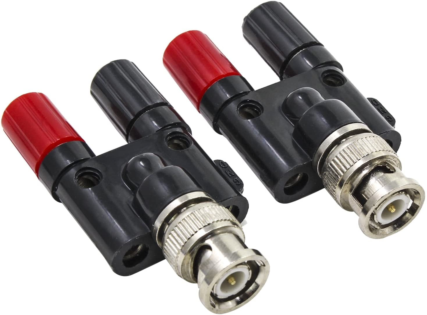 Details about   BNC Female Jack To Dual Stacking Banana Male Plug RF Connector Adapter 