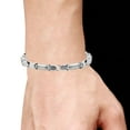 thumbnail image 2 of Mens Stainless Steel Barrel Link Chain bracelet, 2 of 3