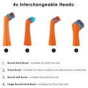 Sonic Scrubber Oscillating Cleaning Tool for Kitchen And Bathroom, Orange