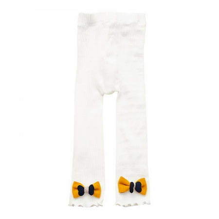 

Hazel Tech Autumn Winter Kids Girls Knitted Leggings Children Bowknot Design Legging Pant