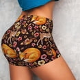 thumbnail image 4 of Salouo Woodland Creatures Floral Print Women's Athletic Shorts,Booty Shorts Biker Shorts High Waisted Elastic Workout Shorts for Yoga Gym Running Sports-X-Large, 4 of 8