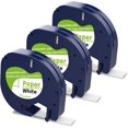 thumbnail image 1 of WWS-3 Recharges d'Étiquettes en Papier de Remplacement pour Dymo Letratag 91200 Ruban en Papier Blanc 1/2 X 13, Compatible avec Recharges de Créateur d'Étiquettes Dymo, Fonctionne pour Letra Tag LT100H LT100T QX50, 1 of 4