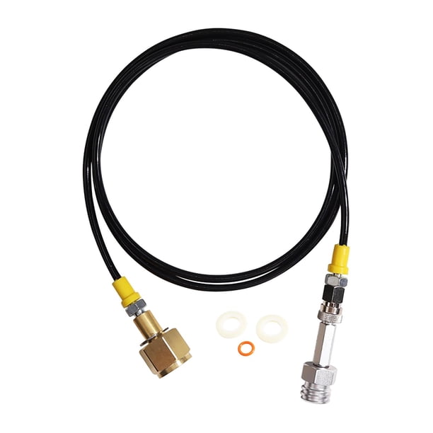 Cga320 a 4 accesorios de manguera de adaptador cilindro , tubo negro BP 1600Bar WP 630Bar, con juntas 98.0 pulgadas Baoblaze manguera adaptadora