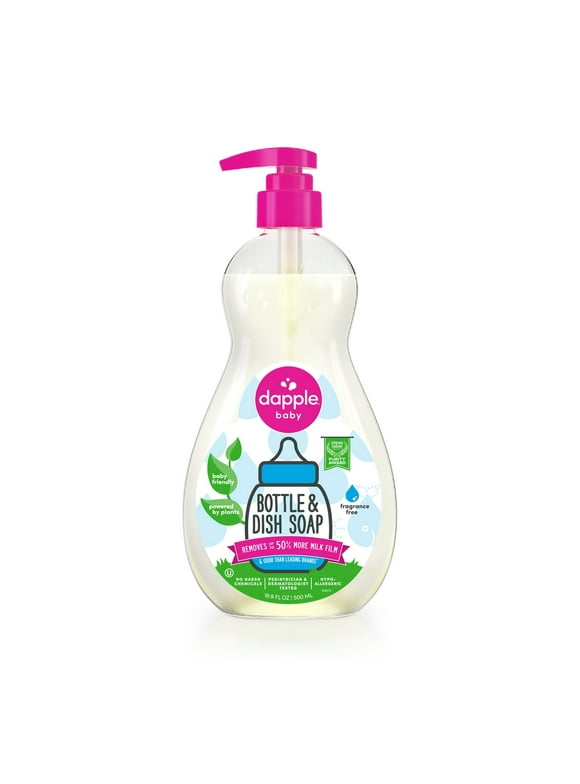 Dapple Baby Bottle and Dish Soap for Baby Products, Fragrance-Free, 16.9 fl oz
