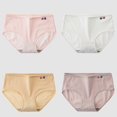 thumbnail image 1 of TrowBridge-bragas de algodón de 4 unids/set para mujer, ropa interior sencilla a rayas, bragas transpirables para niña, lencería suave y acogedora, 1 of 4