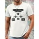 thumbnail image 1 of Engineering Print Summer Short-sleeve, Simple T-shirt For Summer, Men's Round Neck Short-sleeve T-shirt, Casual T-shirt, Casual Comfortable Top, Casual Sporty Tee, Comfy Tee, 1 of 4
