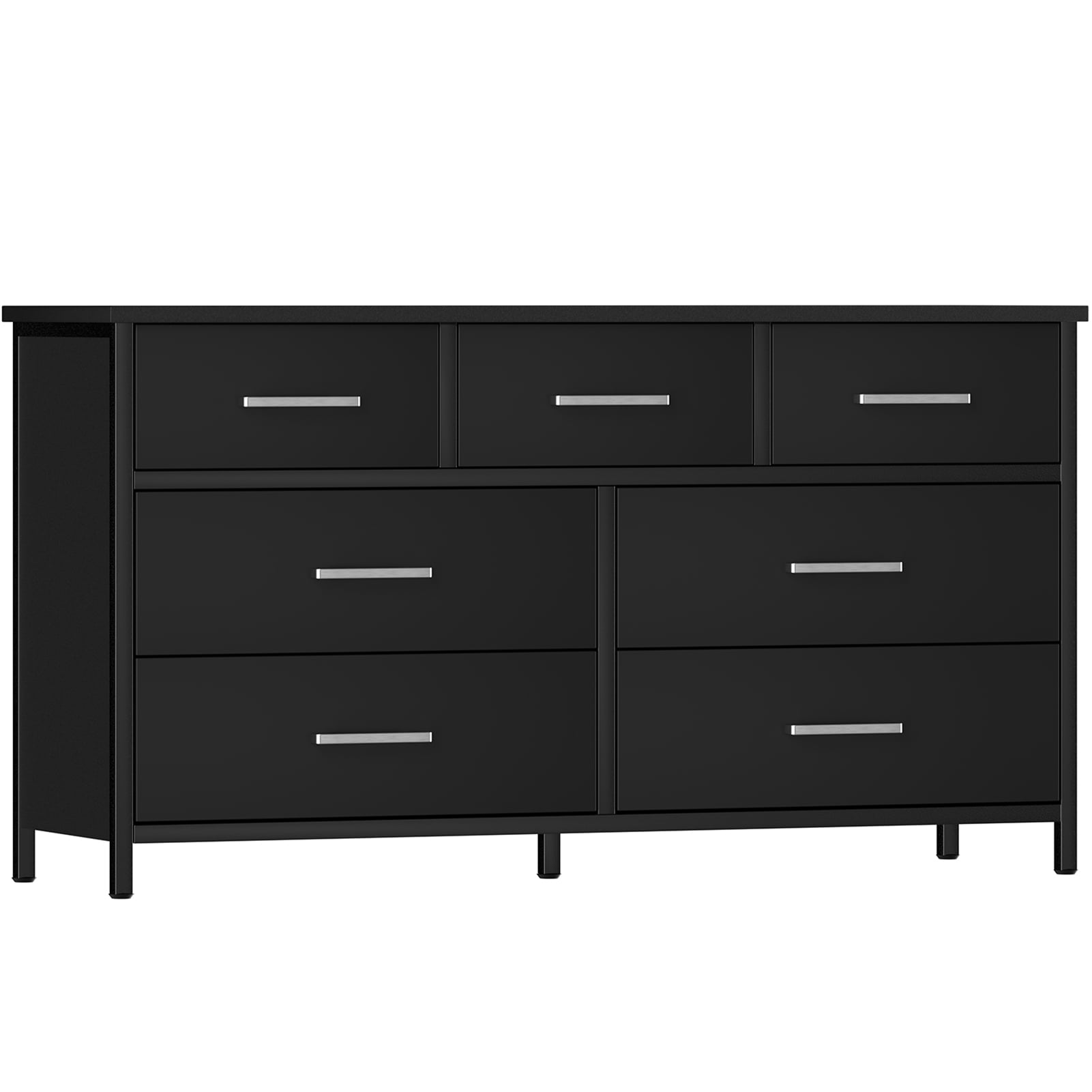 IKENO 7 Drawer Dresser, Industrial Wood Storage Dressers & Chests of