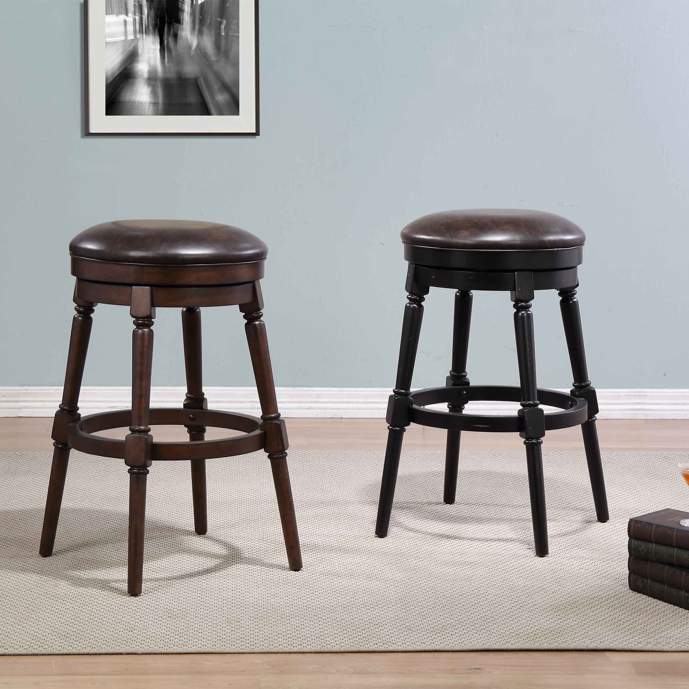 Hayden Bar Height Swivel Stool, Black
