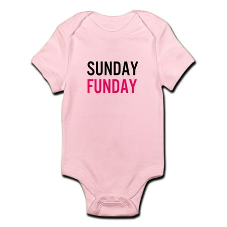 

CafePress - Sunday Funday (Black / Pink) Body Suit - Baby Light Bodysuit