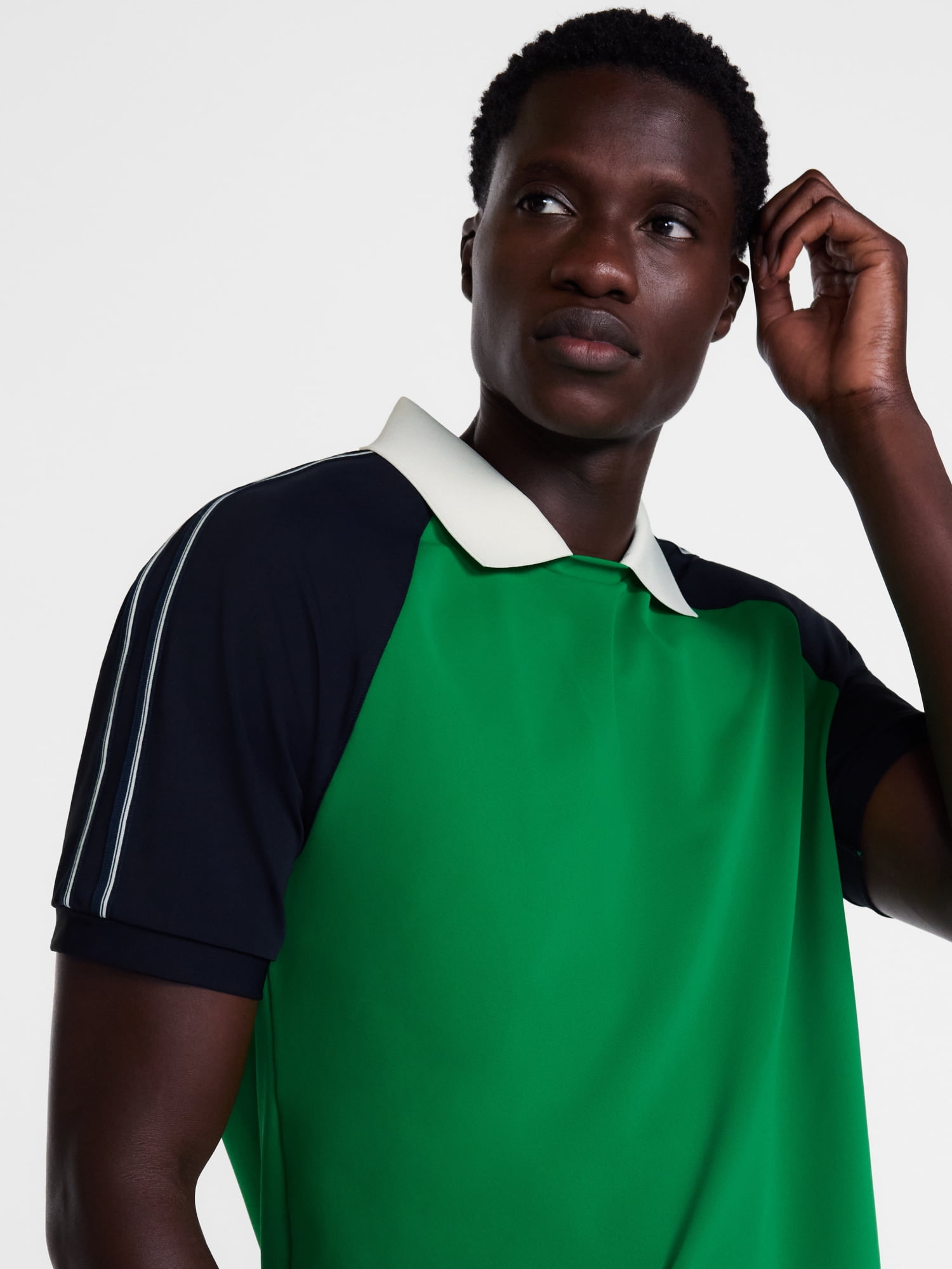 Avia Men's Active Pique Polo Shirt with Shoulder Stripe, Sizes XS-3XL