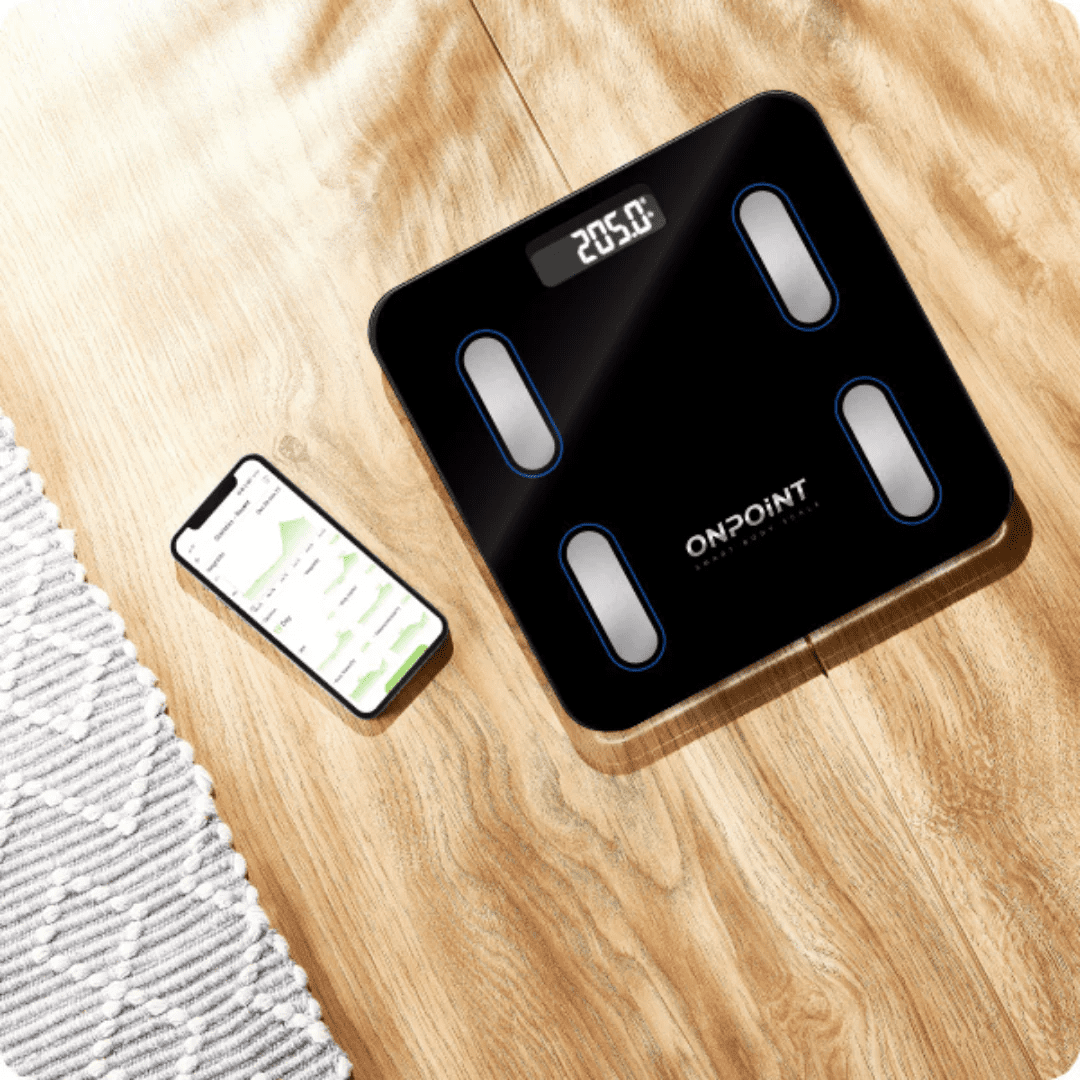 REATHLETE ONPOINT Smart Digital Scale For BMI, Body Fat Measurement & Muscle Mass Tracking