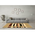 thumbnail image 3 of Ahgly Company Indoor Square Abstract Brown Contemporary Area Rugs, 3' Square, 3 of 4