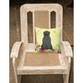 thumbnail image 2 of Carolines Treasures BB6026PW1818 Easter Eggs Black Russian Terrier Fabric Decorative Pillow, 2 of 2