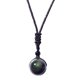 thumbnail image 2 of Collar con colgante de obsidiana natural y cadena trenzada. 14 mm 16 mm, 2 of 9