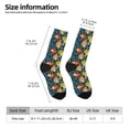 thumbnail image 2 of KLL Blue Floral Print Cool Socks Men's Women's Crew Socks Funny Crazy Novelty Stockings, 2 of 6