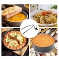 thumbnail image 3 of 2X Stainless Steel Kitchen Tongs Pizza Pan Gripper Baking Pans Grip No Slip Anti Hot Pizza Pan Dish Pot Holder, 3 of 7