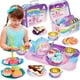 thumbnail image 1 of KMUYSL Juego de fiesta de té para niñas pequeñas, juguete de cocina para niños de 3 4 5 6 años, juguetes para niñas con juego de té de hojalata, postres y estuche de transporte, regalo de Navidad de P, 1 of 4