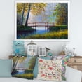 thumbnail image 2 of Sunrise Glow and The Awakening Spring Forest 40 in x 30 in Framed Painting Canvas Art Print, by Designart, 2 of 2