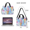thumbnail image 3 of FORMRS 16" Laptop Bag Carrying Sleeve Case with Handle Travel Shoulder Briefcase, Watercolor Ice Cream Pattern, 3 of 8