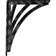 thumbnail image 4 of Ekena Millwork 1 1/2"W x 12"D x 15"H Nevio Wrought Iron Bracket, (Single center brace), Antiqued Silver, 4 of 7