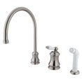 thumbnail image 1 of Kingston Brass KS3818PL Widespread Kitchen Faucet, Brushed Nickel, 1 of 1