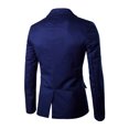 thumbnail image 3 of MODA NOVA Big & Tall Men's Notched Lapel Business Blazer Blue 2XLT, 3 of 6