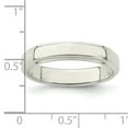 thumbnail image 3 of 925 Sterling Silver Polished Flat Band 4mm Flat With Step Edge Size 12 Band Ring Ring for Women and Men, 3 of 4