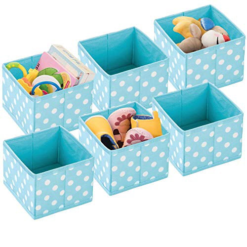 Gray/White mDesign Fabric Child/Kids Dresser Drawer Organizer Storage 3 Pack 