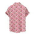 thumbnail image 5 of Midsumdr Mens Shirts Valentine's Day Love Heart Printed Pockets Shirt Casual Loose Plus Size Short Sleeve Turndown Collar Hawaiian Shirts, 5 of 5