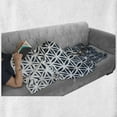thumbnail image 6 of Abstract Soft Flannel Fleece Throw Blanket, Retro Geometric Ombre Inspired Pattern Classic Curves Illustration, Cozy Plush for Indoor and Outdoor Use, 70" x 90", Petrol Blue and White, by Ambesonne, 6 of 6