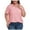 Pink, variant on Otvok Womens Summer Plus Size Tops Side Slit Solid Color Loose Casual Short Sleeve V Neck Blouses
