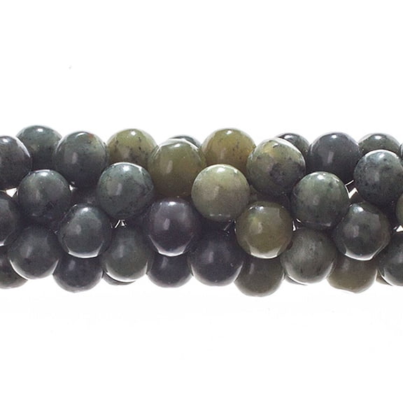 Earth's Jewel Semi-Precious 6mm Serpentine Natural Round Strung Bead