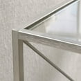 thumbnail image 3 of Home Square Modern Metal and Glass End Table in Pearl Oak - Set of 2, 3 of 10