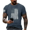 thumbnail image 5 of GIPQJK Men's Graphic T Shirts American Flag Tee Red White Blue Star Stripes Tops Crew Neck T-Shirts 2025 Summer Trendy Usa Flag Patriotic Short Sleeve T Shirts Tops,Navy M, 5 of 5