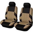 thumbnail image 2 of Autoking Covers Polyester Car Seat Cover Set Suitable For Most Car Seat Covers With Shoulder Protector Car Seat Protection AD9521-Beige, 2 of 5