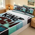 thumbnail image 3 of Erosebridal Happy Camping Camper Zipper Twin Comforter Sets with Fitted Sheet and 2 Pillowcases, Teal Farmhouse Zipper Bedding Set, Reversible, 3 of 7