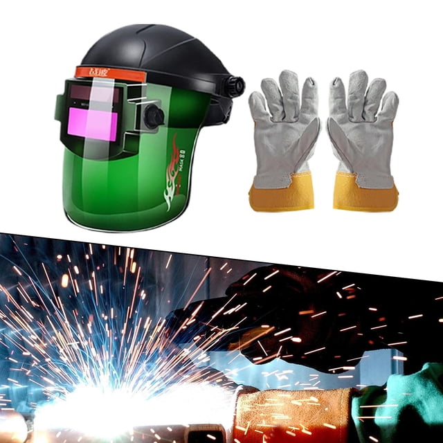Casco de soldadura de soldadura 9-13 Transpirable para , con guantes Baoblaze escudo de soldadura