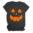 thumbnail image 4 of Gubotare Womens Halloween Shirts Tshirts Vintage Graphic Tees Funny Crewneck Short Sleeve Tops Halloween Shirts for Women Short Sleeve (Grey,XL), 4 of 5