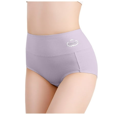 OJSFQUFP Women Clothes Women s Cotton High Waisted Briefs Postpartum Abdominal High Waisted Underwear Seamless Bikini Panty Brief XL