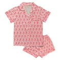 thumbnail image 6 of Hitime Milk Silk Womens Pajamas Set Button Down Summer Sleepwear Short Sleeve Breathable Nightwear Loungewear Set, Size XL, 6 of 7