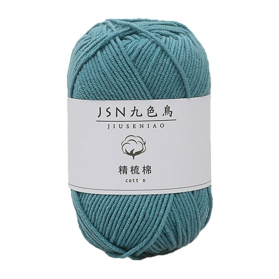 JeashCHAT Cotton Yarn, Soft Milk Cotton Yarn for Knitting, Crocheting, and Crafts, 4 Strands Solid Color Yarn for Knitting Winter Scarves Gloves Hats Christmas Gifts