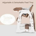 thumbnail image 6 of Costway 3 in 1 Baby High Chair Convertible Play Table Seat Booster Toddler Feeding Tray Coffee, 6 of 10