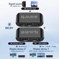 thumbnail image 5 of Divisor de DP A DP+ Compatible con , Adaptador de DisplayPort A DisplayPort de 1 Entrada y 2 Salidas, Concentrador MST para Computadora MST, 5 of 5