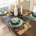 thumbnail image 6 of Placemats Set of 4 / 6, Western Cowboy Kangaroo Placemats for Dining Table Indoor/Outdoors Heat Resistant Washable Placemats 18" x 12", 6 of 8